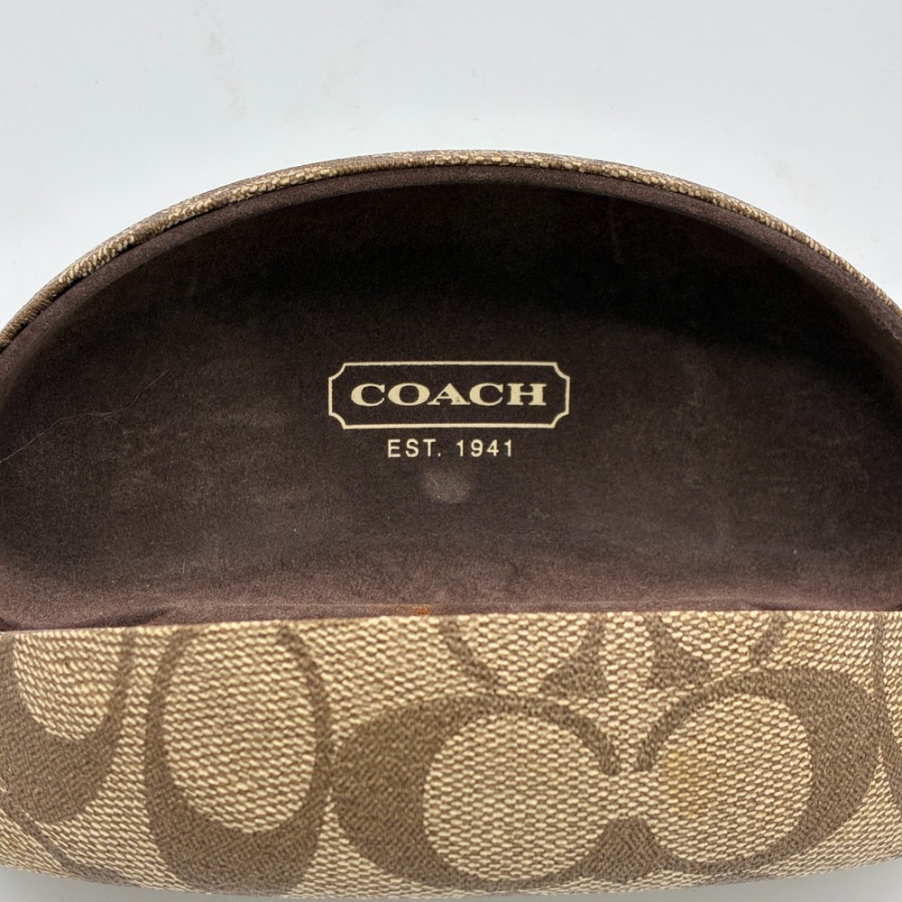 Coach Signature Clamshell Hard Case for Sunglasses Eyeglasses